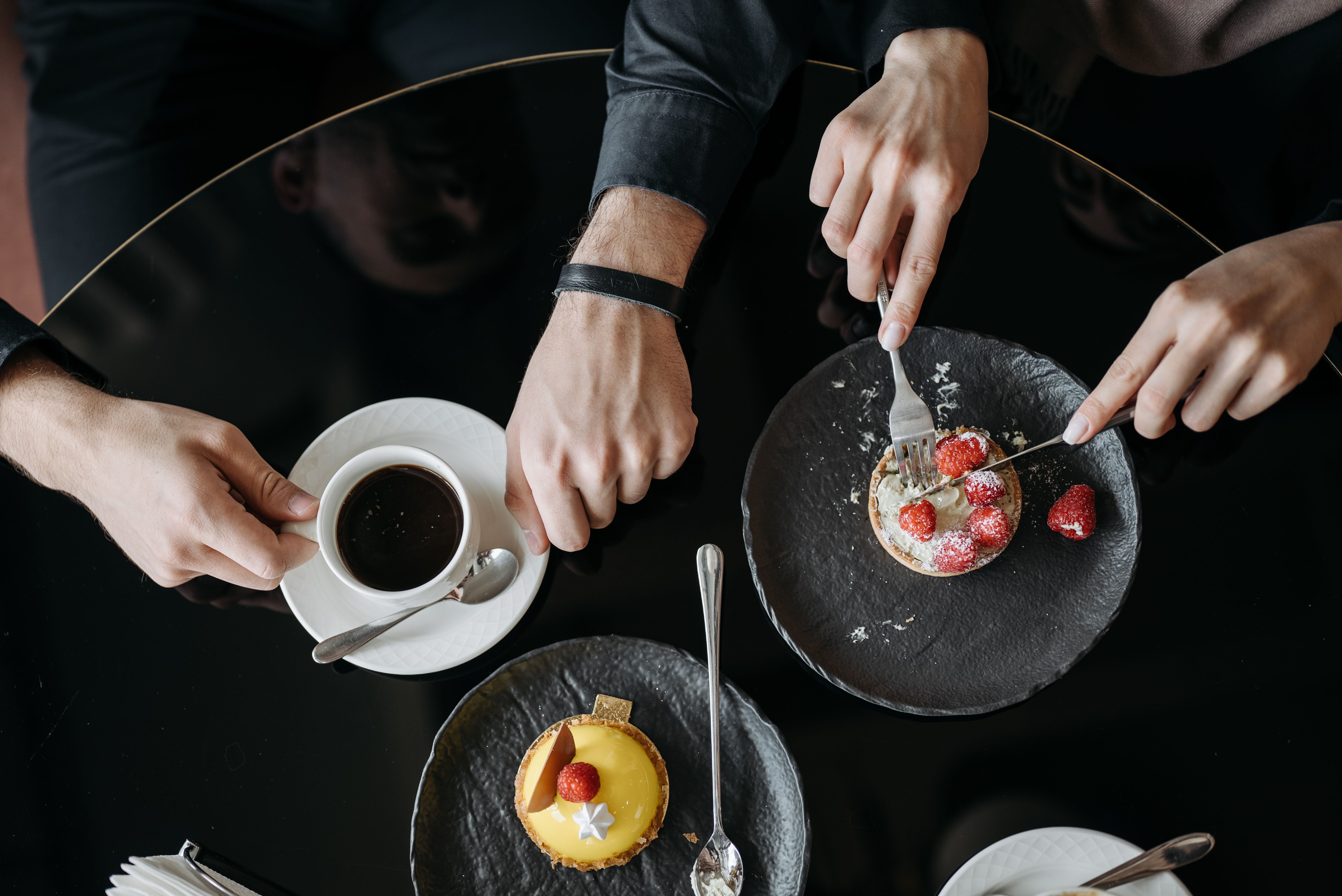 Kaffee und Desserts